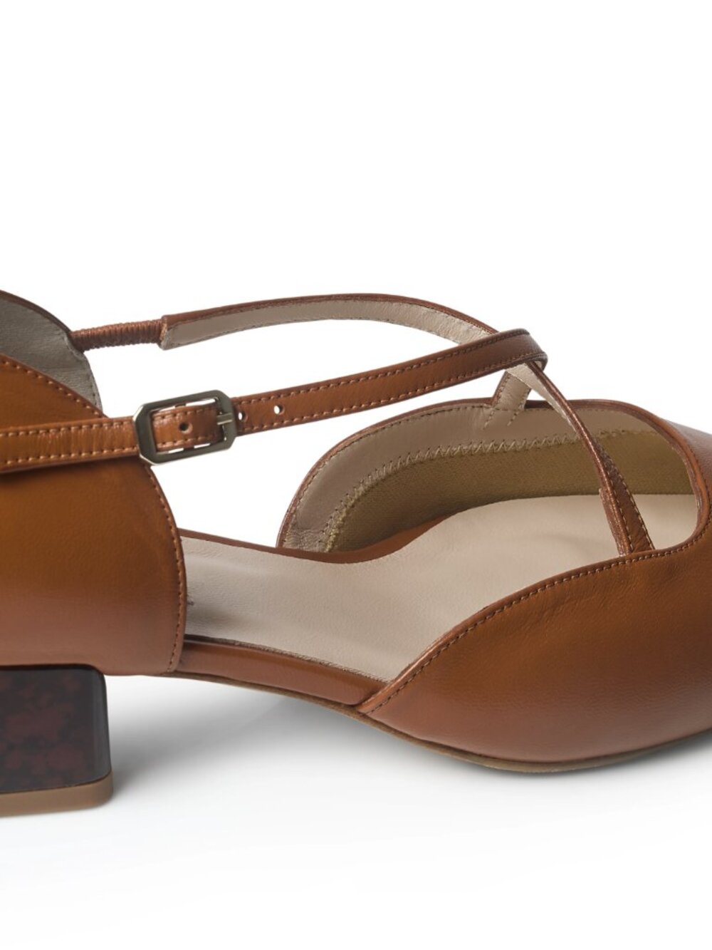 New Sargasso & Grey Fliss Brown Leather Pumps 8W - Picture 5 of 9